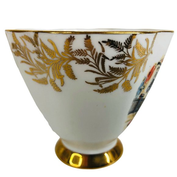 Society Buckingham Palace Tea Cup & Saucer Bone China Footed Gold England Teacup - Picture 3 of 10
